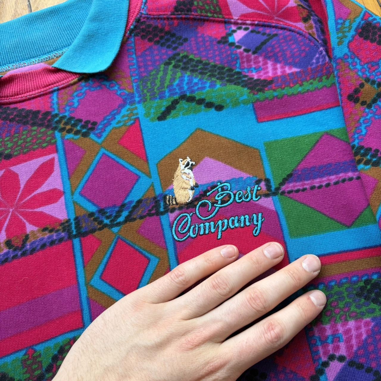 1980s Best Company Pattern Sweatshirt L