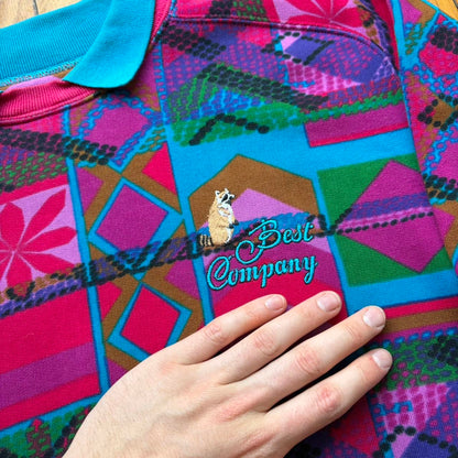 1980s Best Company Pattern Sweatshirt L