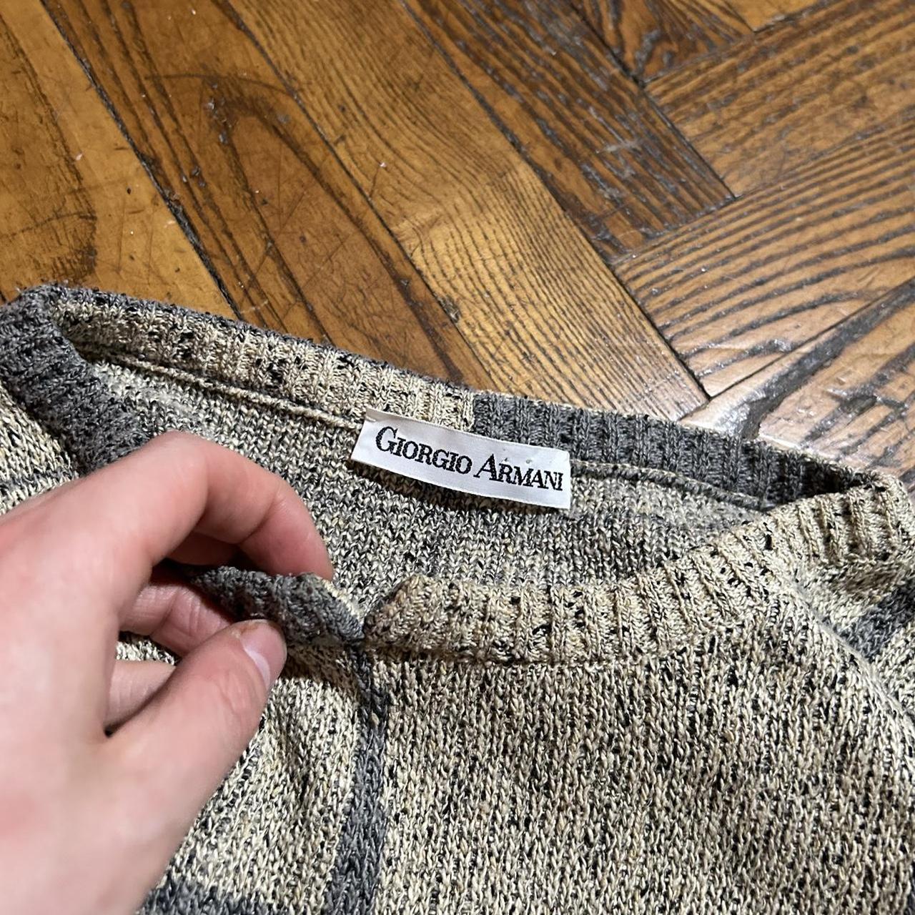 1980s Giorgio Armani Knitted Jumper Grey L