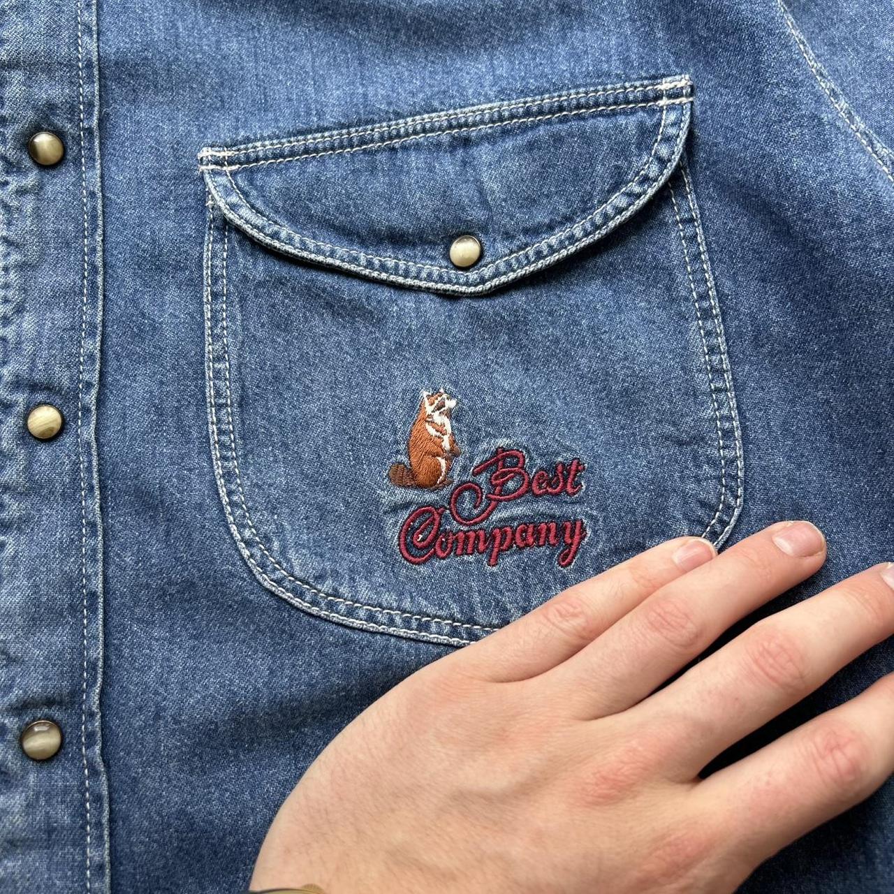 1980s Best Company Denim Shirt Blue L