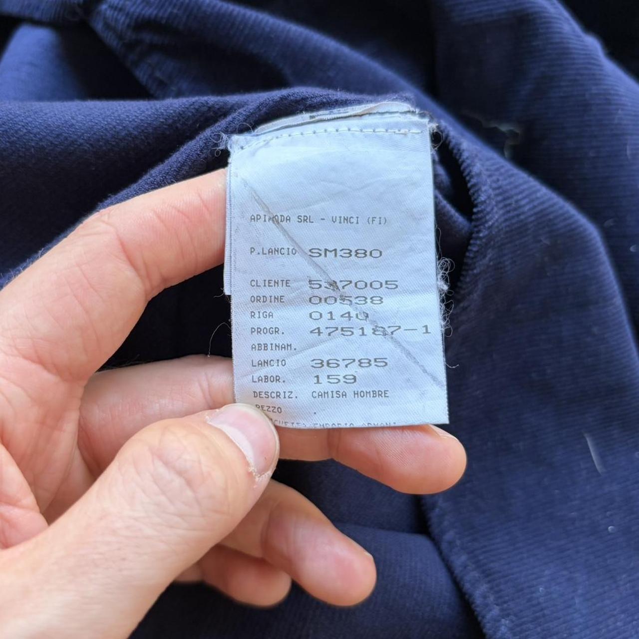 2000s Emporio Armani Corduroy Shirt Navy M