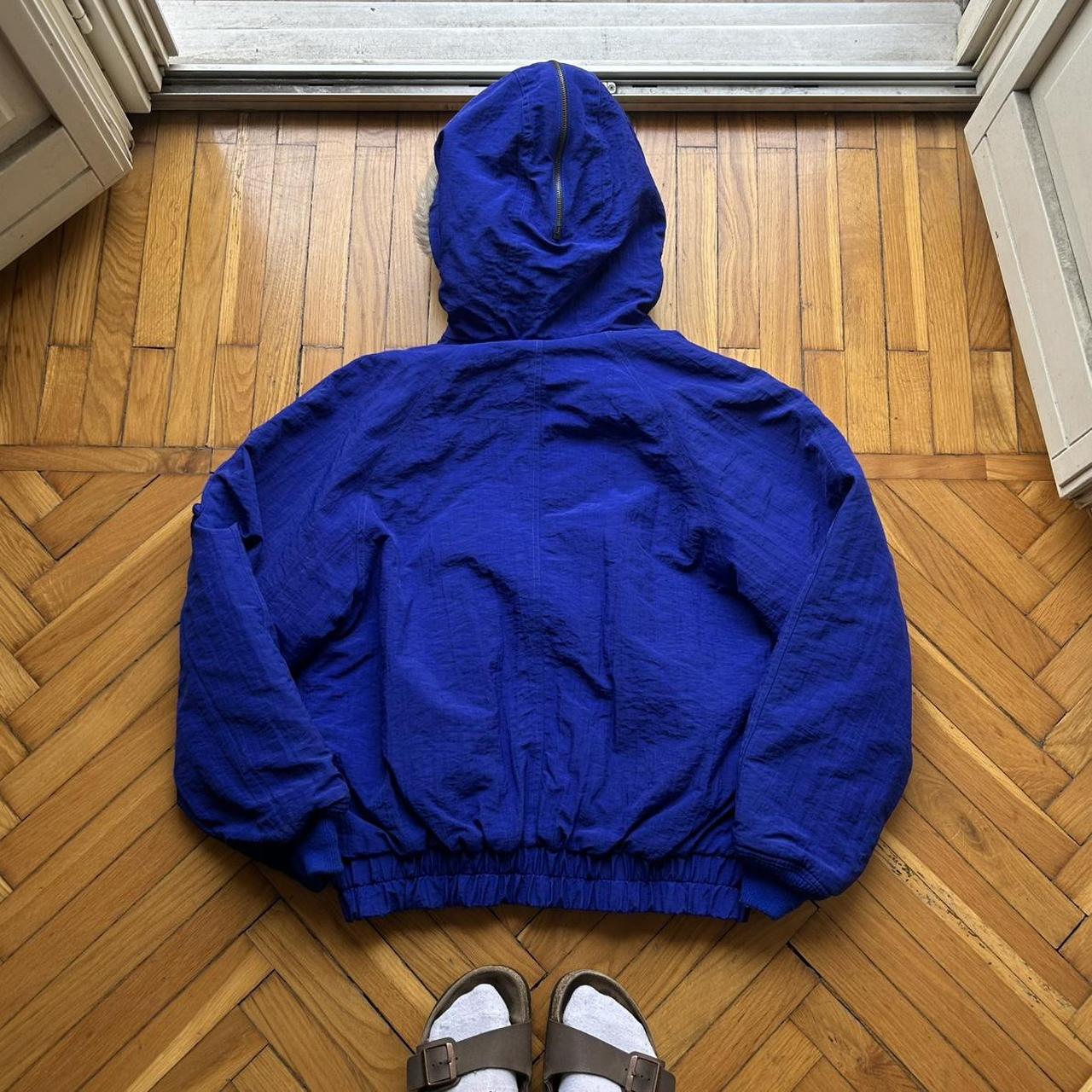 1980s Benetton Snorkel Hood Bomber Jacket Blue M