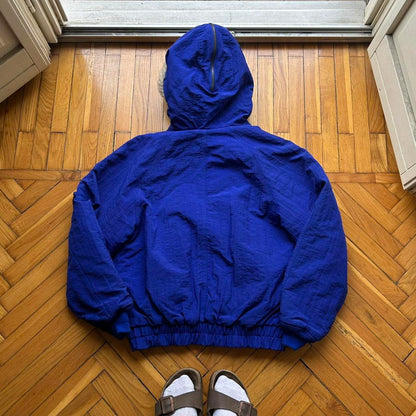 1980s Benetton Snorkel Hood Bomber Jacket Blue M