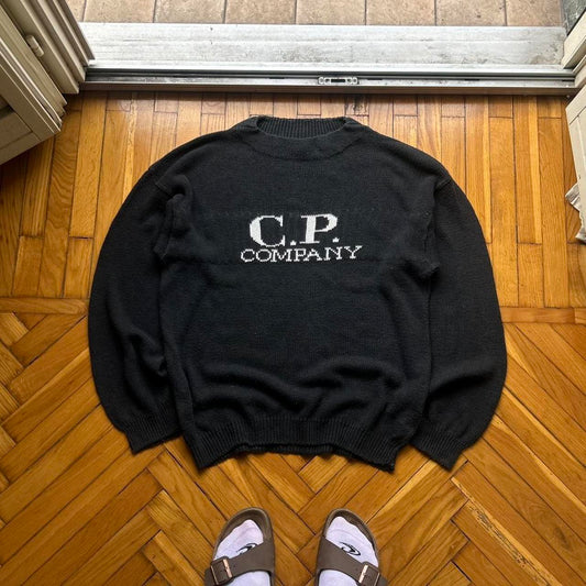 1980s CP Company Knitted Jumper Black L