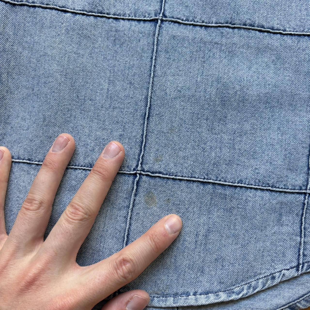 1990s Armani Jeans Denim Shirt Blue XL