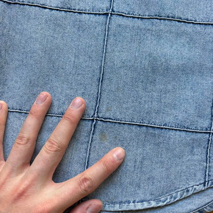 1990s Armani Jeans Denim Shirt Blue XL