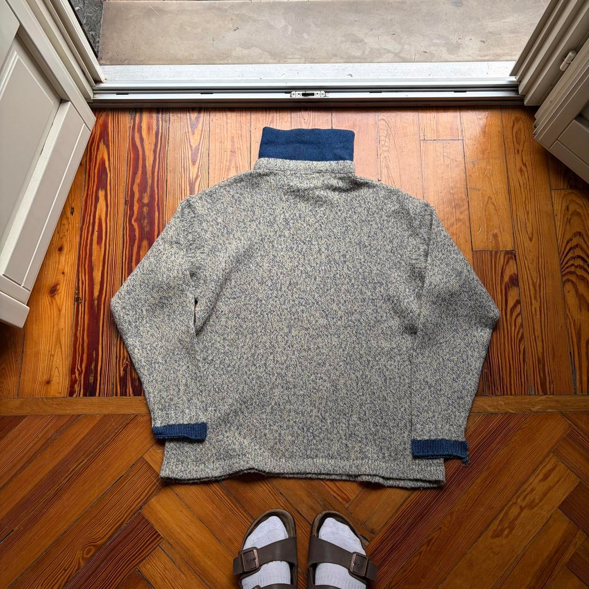 1990s Armani Jeans Knitted Jumper Grey L