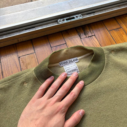 1980s Stone Island Sweatshirt Khaki L
