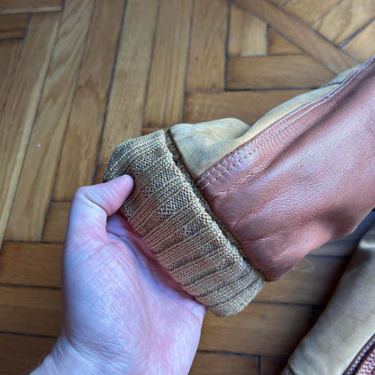 1990s Timberland Leather Shearling Jacket L