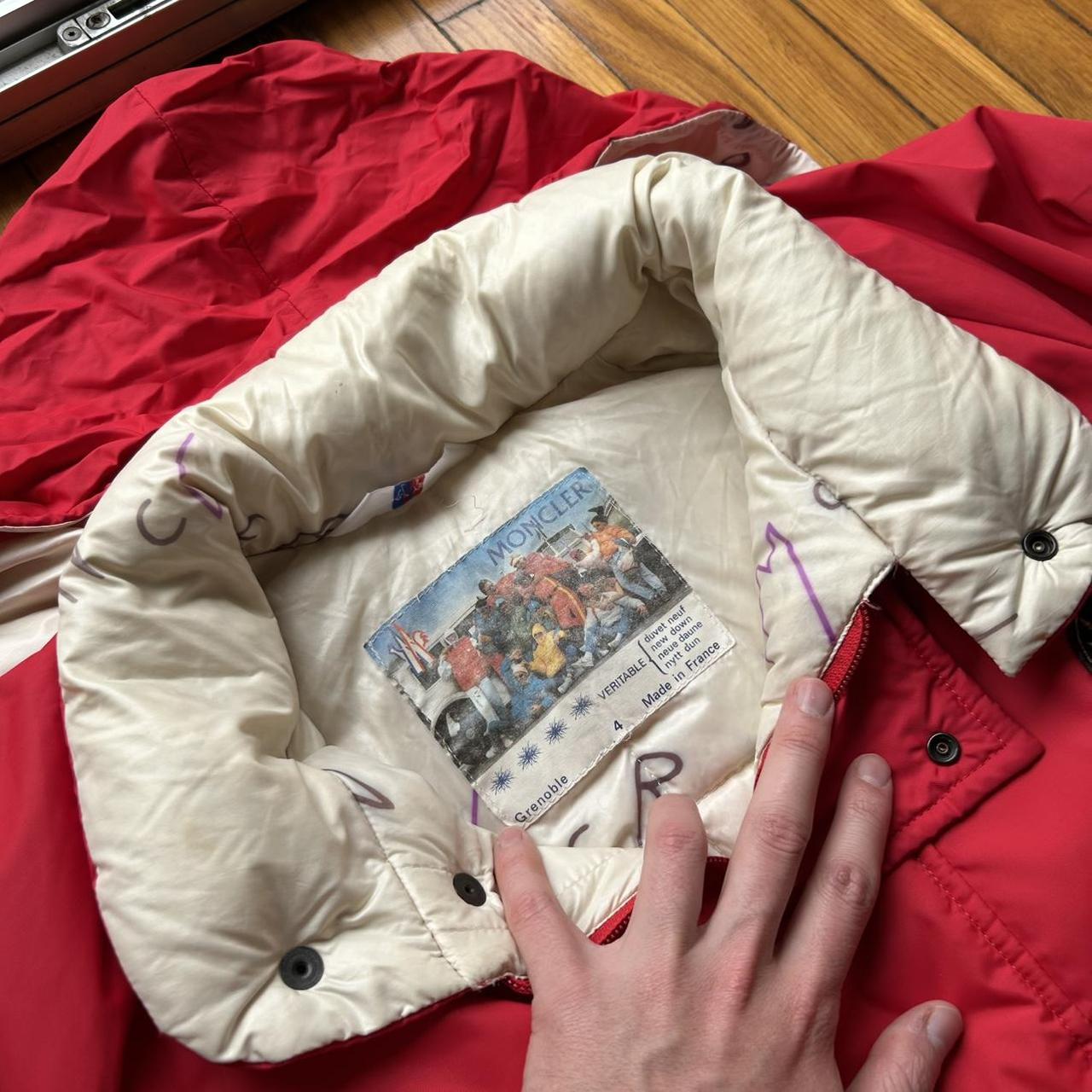 1980s Moncler Grenoble Down Jacket Red XXL