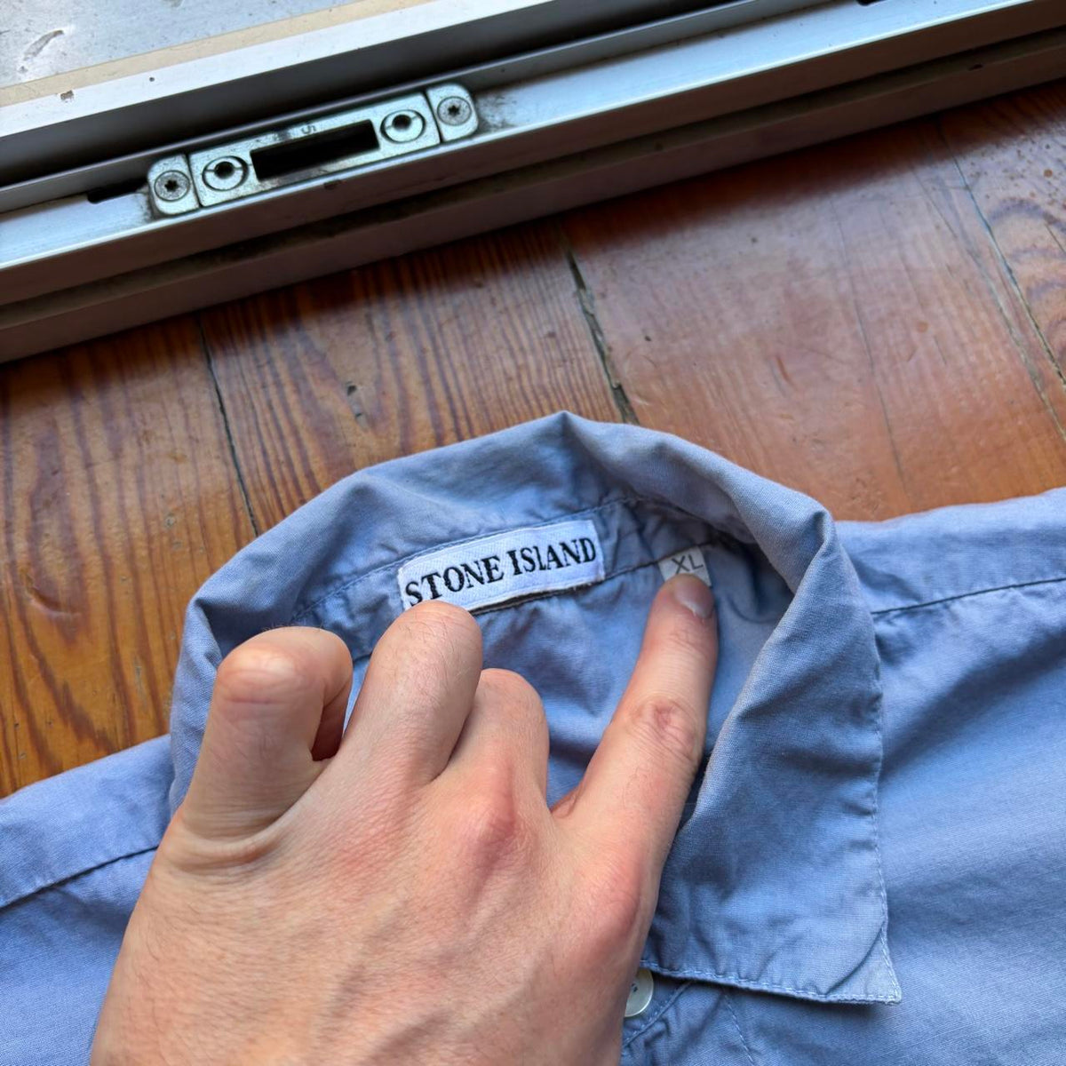 1980s Stone Island Shirt Blue XL
