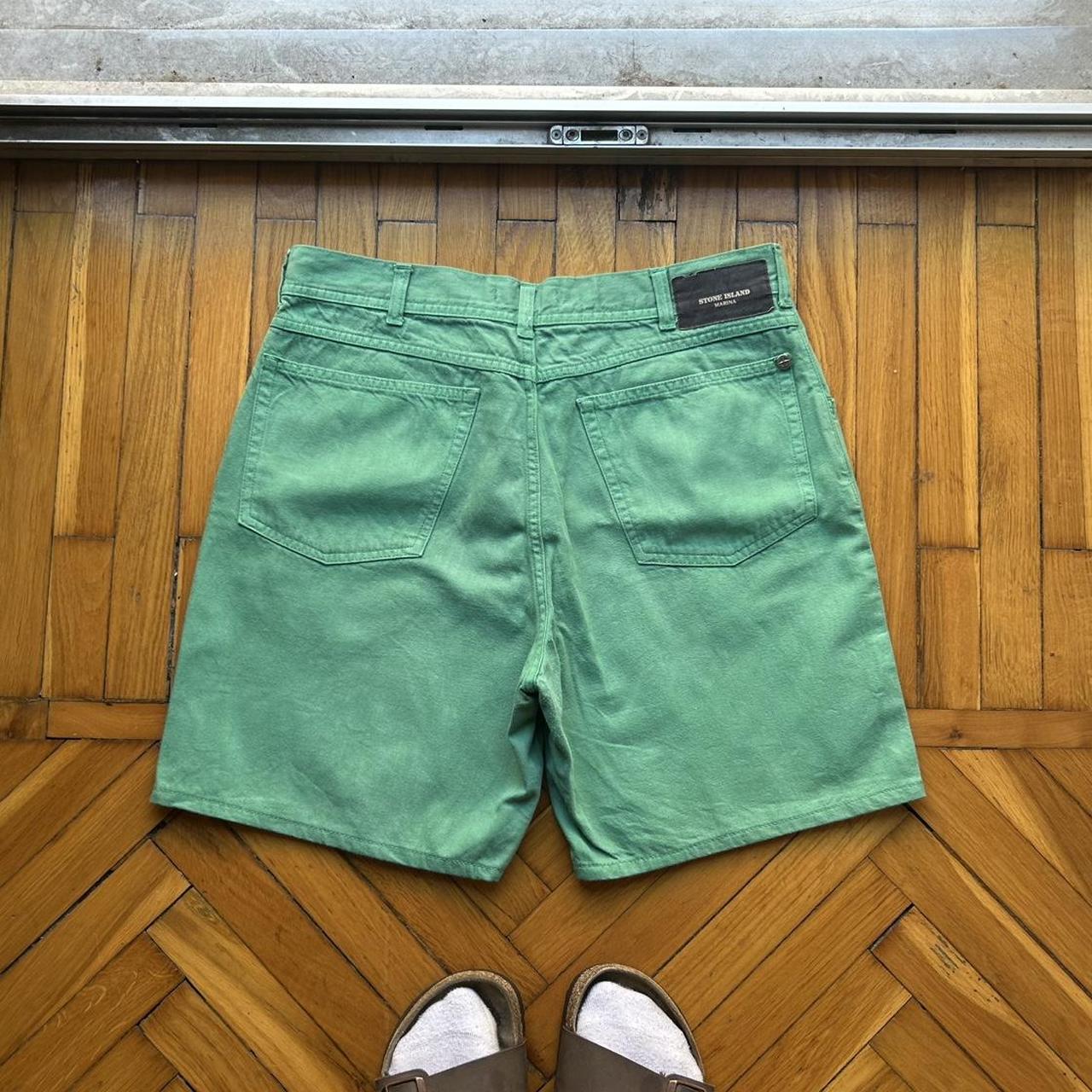 1990s Stone Island Marina Shorts Green 34W