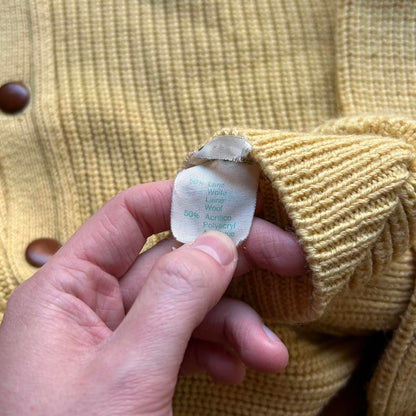 1980s CP Company Knitted Cardigan Yellow L