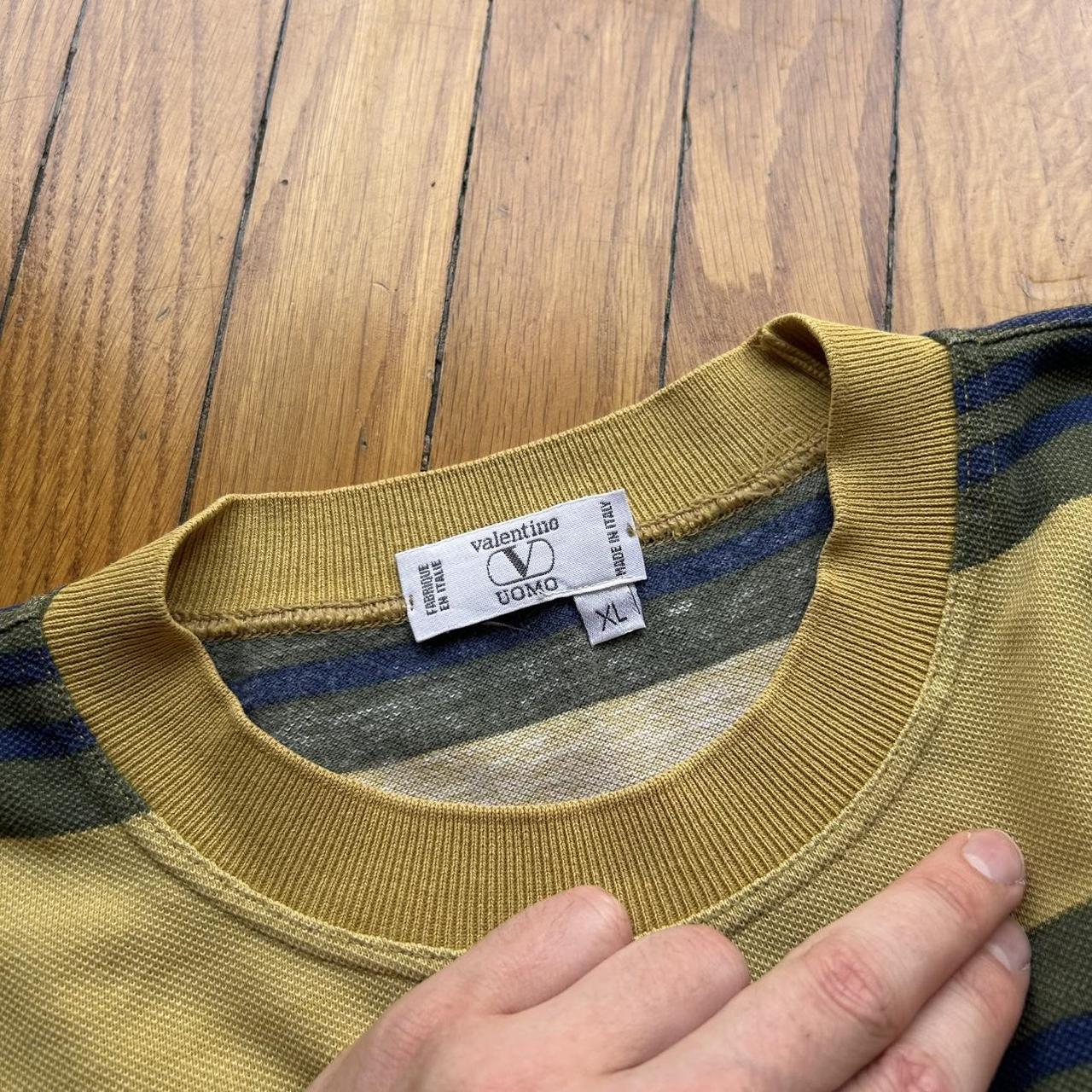 1990s Valentino Striped T Shirt XL