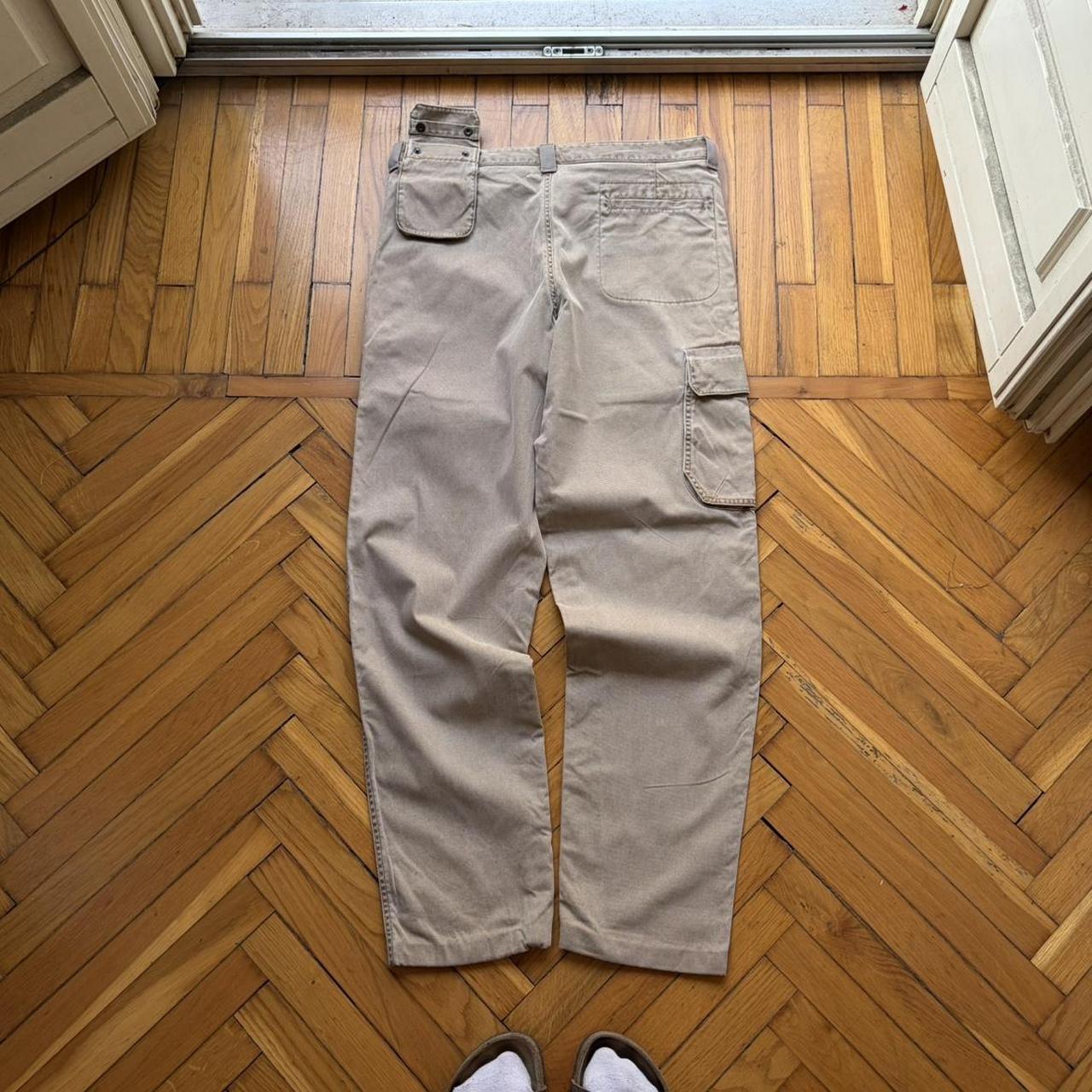 2000s Armani Collezioni Cargo Trousers Beige 34W 30L