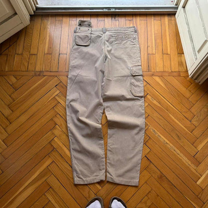 2000s Armani Collezioni Cargo Trousers Beige 34W 30L
