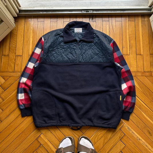 1990s Armani Jeans Q Zip Sweatshirt XL