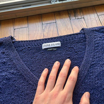 A/W 1996 Stone Island Chenille Knitted Jumper XL