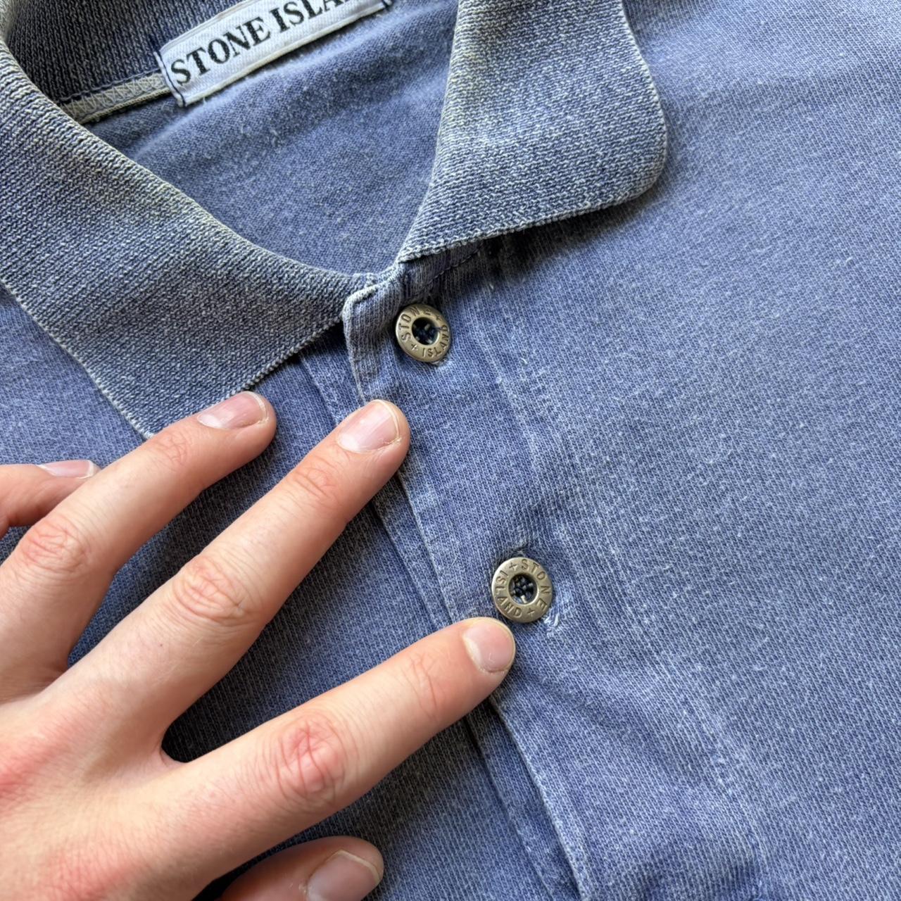 1980s Stone Island Polo Shirt Navy M