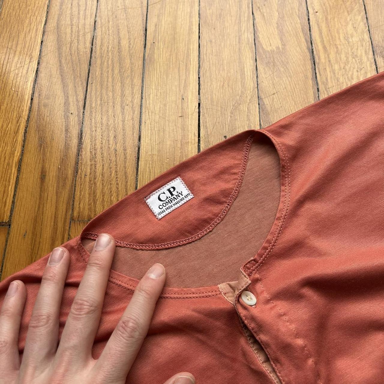 1980s CP Company Henley T Shirt Orange M