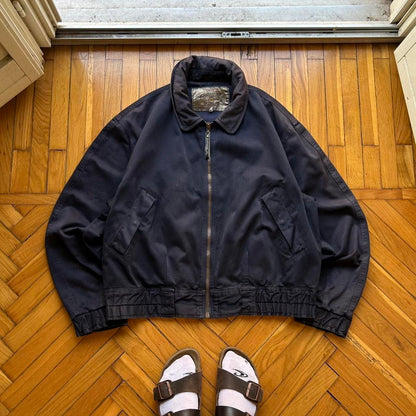 1990s Armani Jeans Bomber Jacket Navy XL