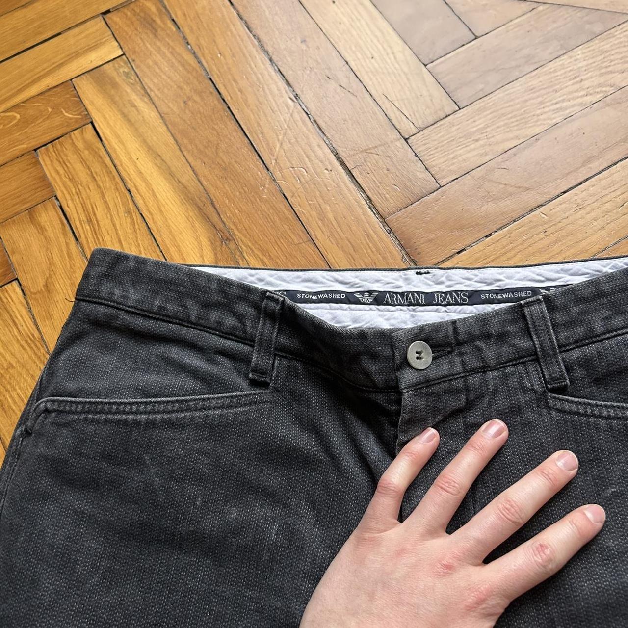 1990s Armani Jeans Trousers Black 38W 34L