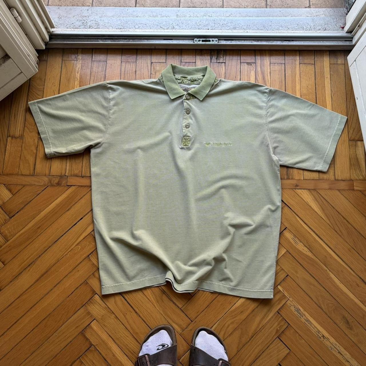 1990s Armani Jeans Polo Shirt Green XL