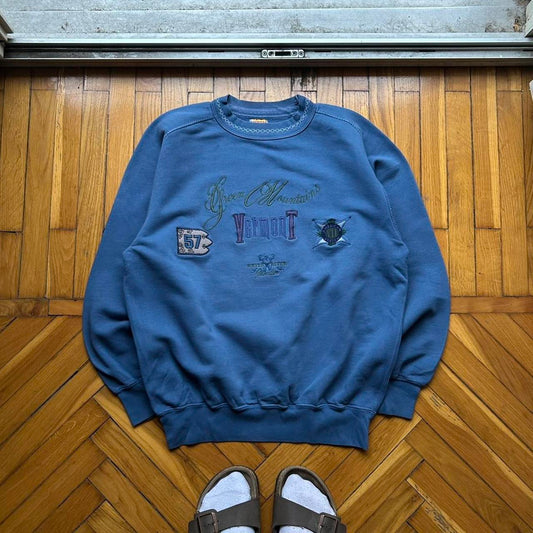 1990s American System Sweatshirt Blue S