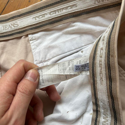 1990s Armani Jeans Trousers Cream 38W 32L