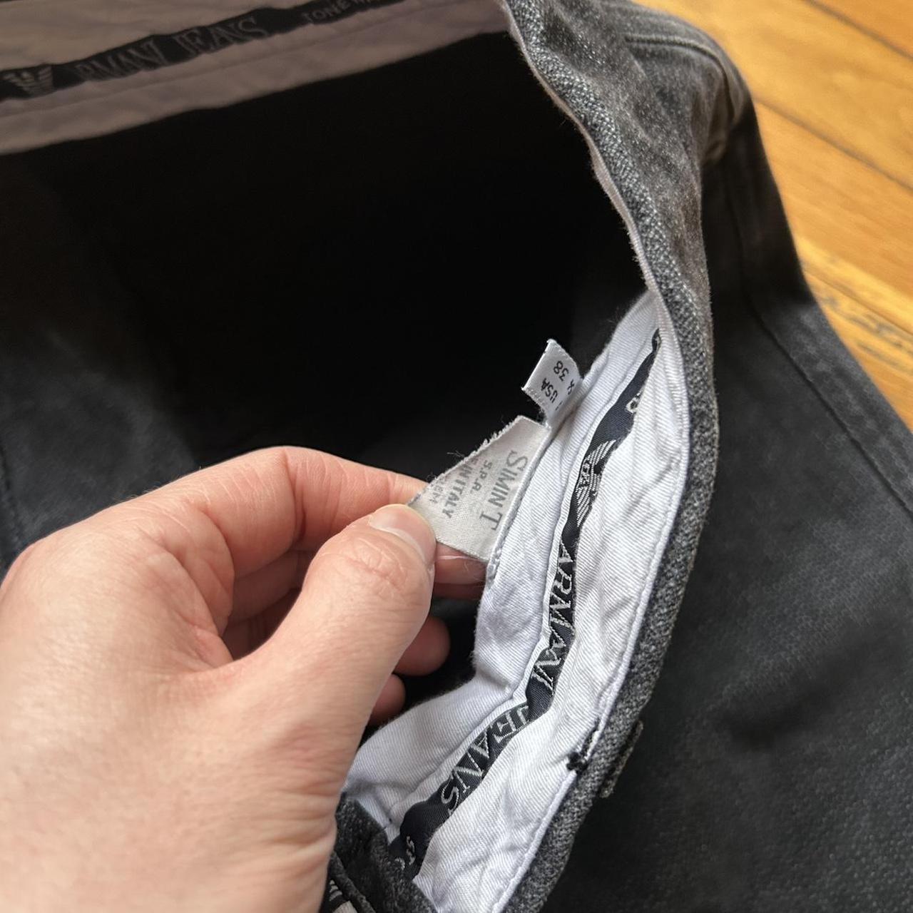 1990s Armani Jeans Trousers Black 38W 34L