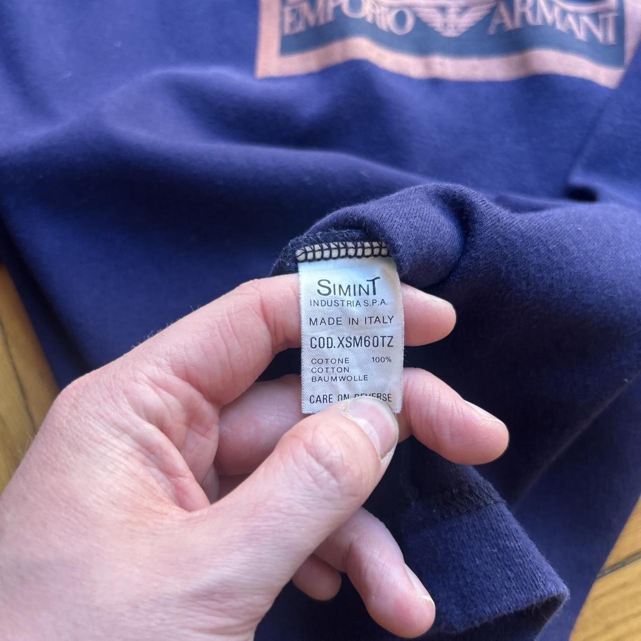 1990s Emporio Armani Sport LS T Shirt Navy S