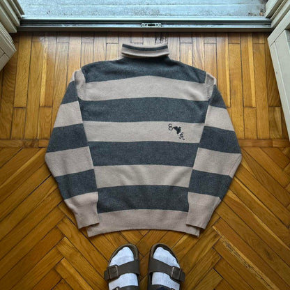 1980s Emporio Armani Roll Neck Knitted Jumper L
