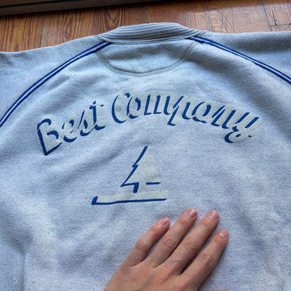 1980s Best Company Cardigan Grey XXL