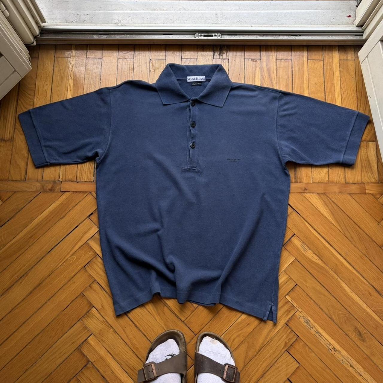 S/S 1997 Stone Island Marina Polo Shirt Navy L