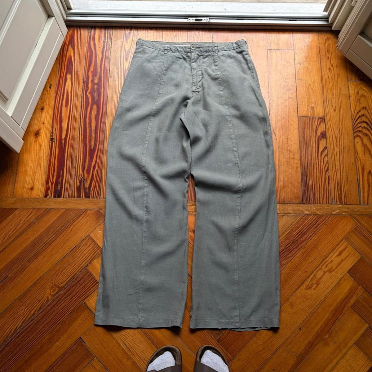 2000s Emporio Armani Linen Trousers 32W 30L