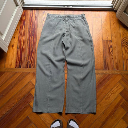 2000s Emporio Armani Linen Trousers 32W 30L