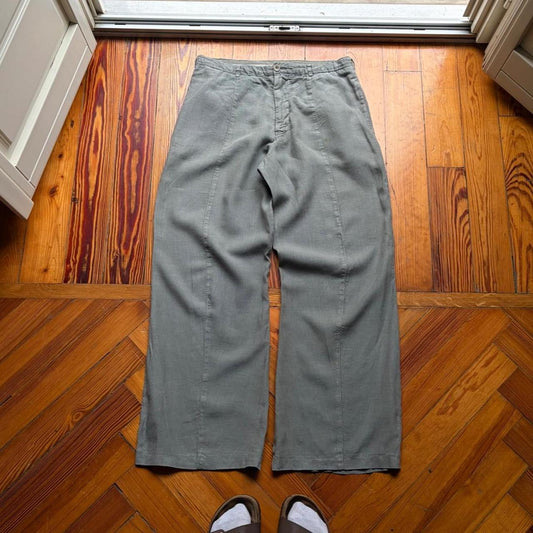 2000s Emporio Armani Linen Trousers 32W 30L