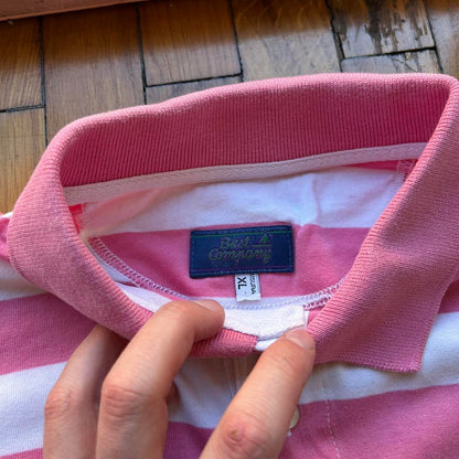 1990s Best Company Striped Polo Shirt XL