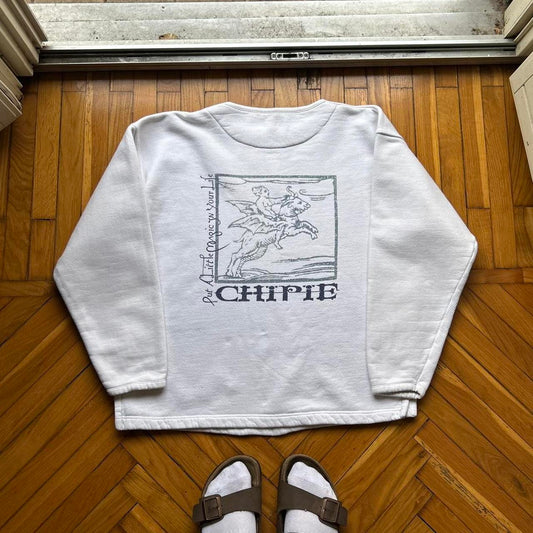 1990s Chipie Sweatshirt White L