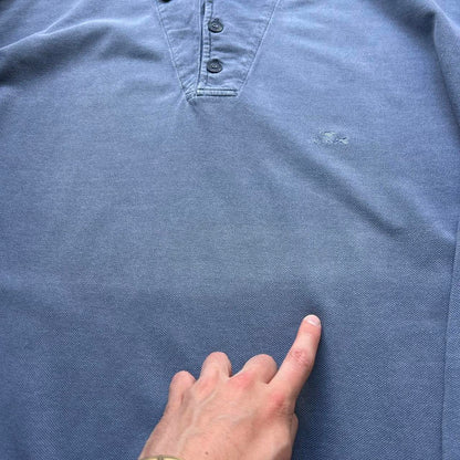 1990s Armani Jeans LS Polo Shirt Blue XL