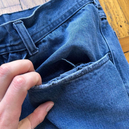1990s Stone Island Patch Jeans Blue 36W 28L