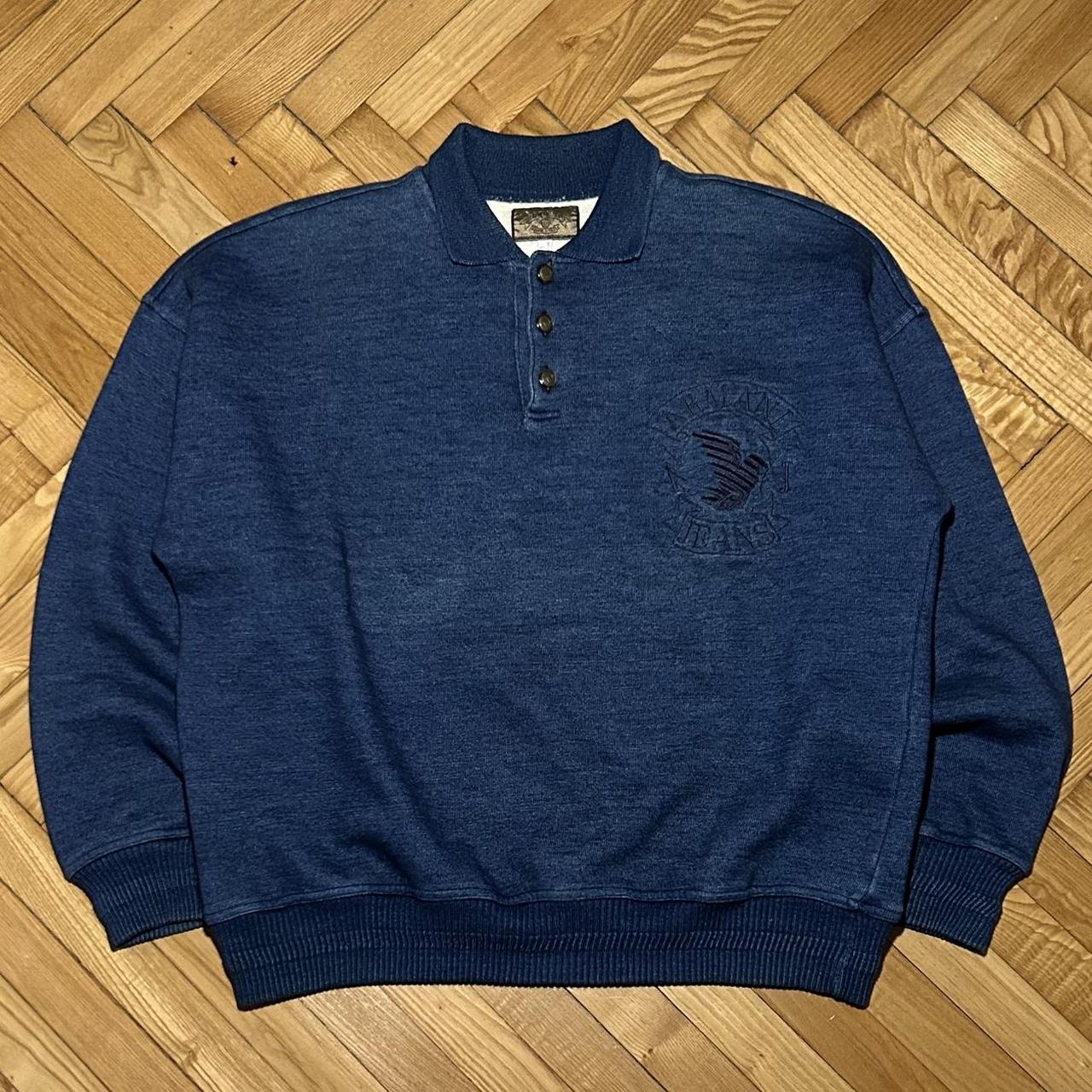 1990s Armani Jeans Collared Sweatshirt L