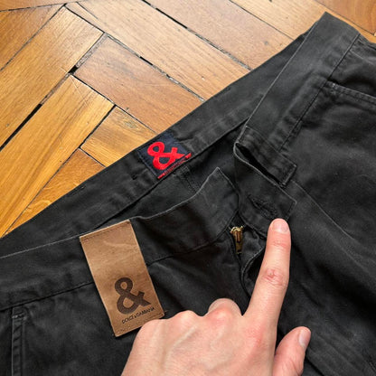 1990s Dolce & Gabbana Trousers Black 34W 32L