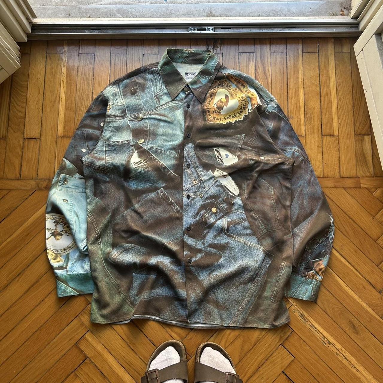 1990s Moschino Jeans Print Shirt XL