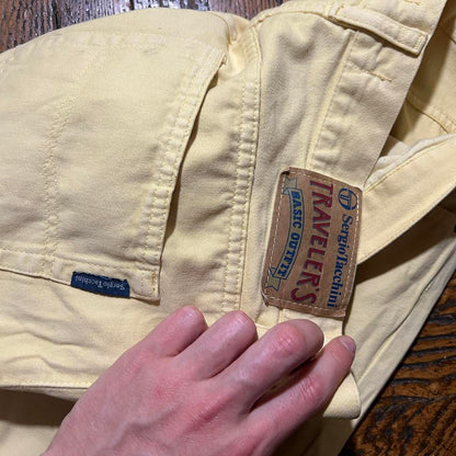 1990s Sergio Tacchini Trousers Yellow 32W 28L