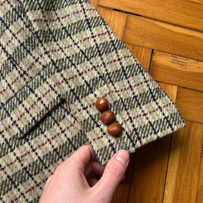 1980s Emporio Armani Checked Blazer Jacket Women's S