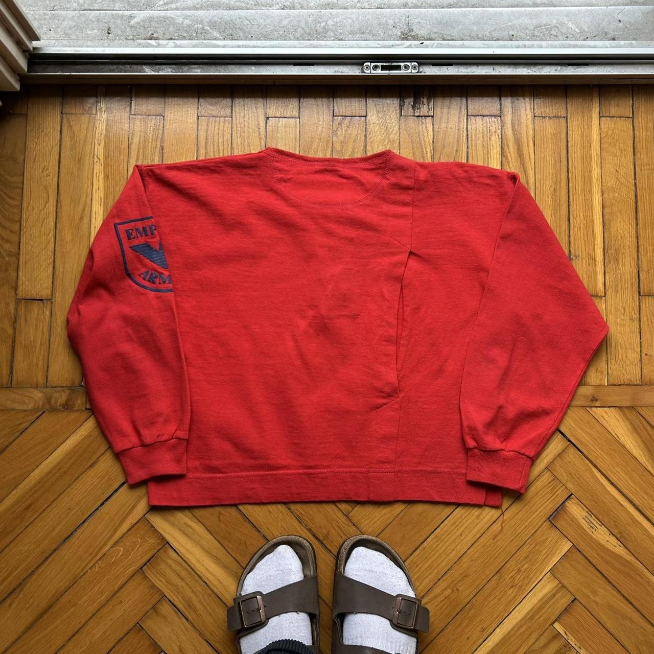 1980s Emporio Armani LS T Shirt Red Women's S