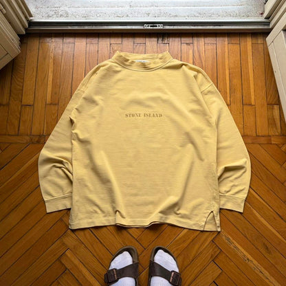 1990s Stone Island LS T Shirt Yellow L
