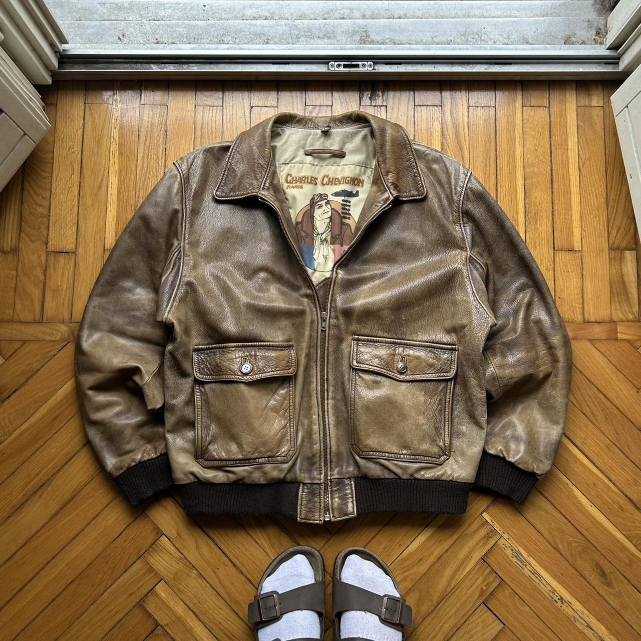 1990s Charles Chevignon Leather Jacket L