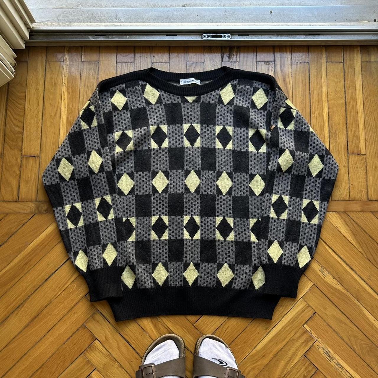 1980s Giorgio Armani Eagle Knitted Jumper L